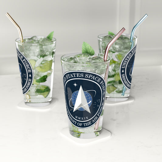 US Space Force Drinking Glass