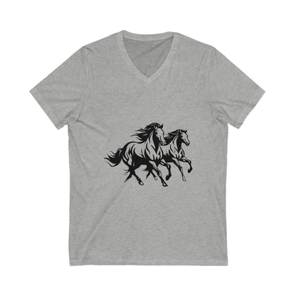 Horsin' Around Unisex Short Sleeve V-Neck Tee