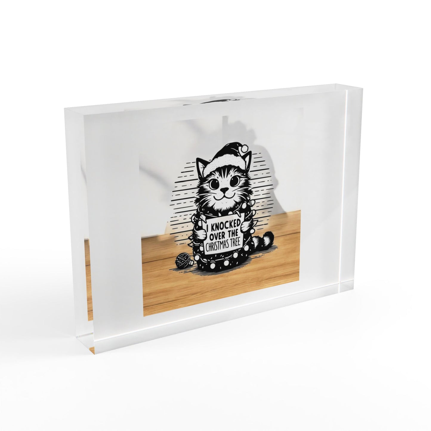 Naughty Cat Acrylic Photo Block