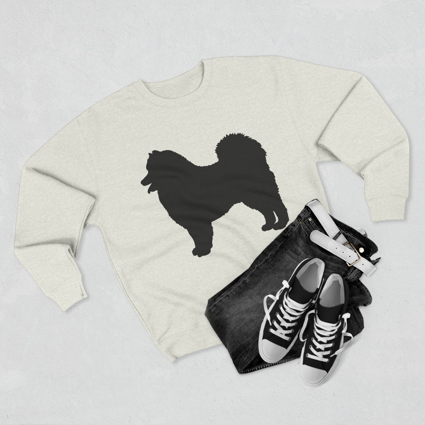 Samoyed Silhouette Unisex Crewneck Sweatshirt