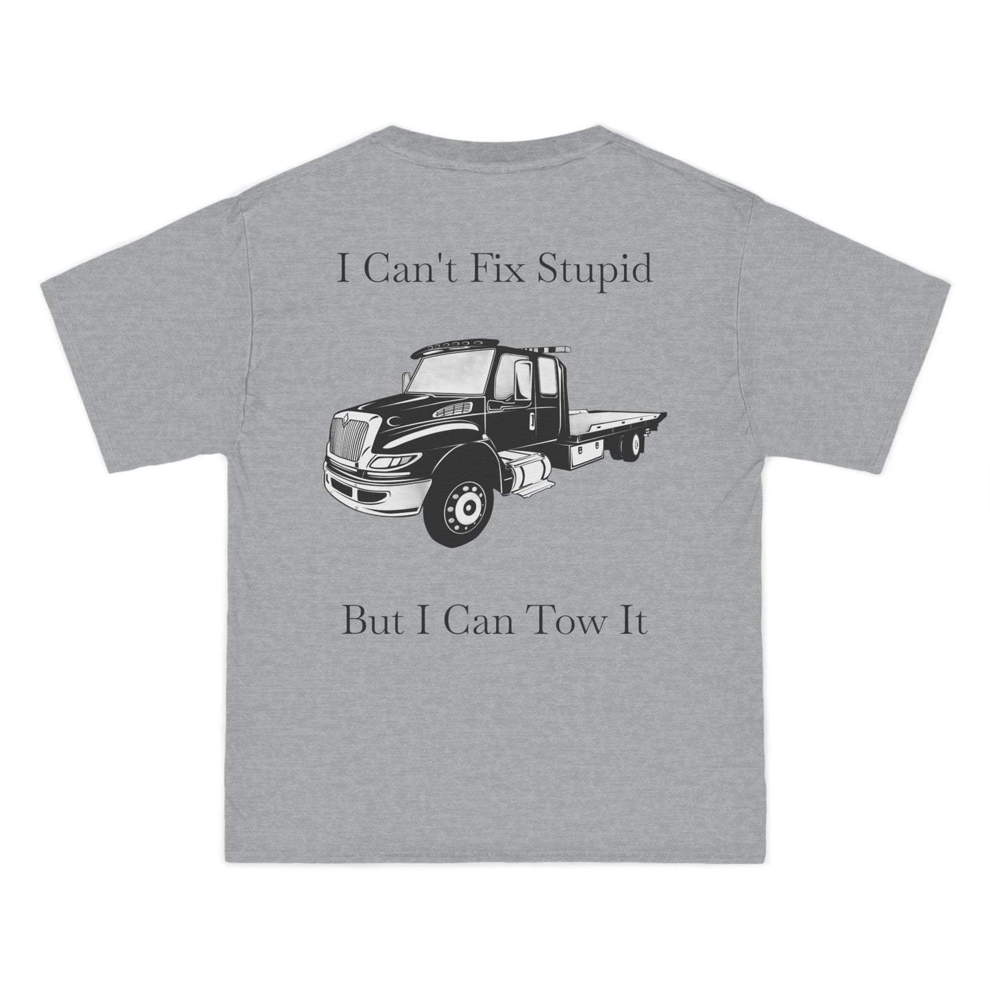 I Can't Fix Stupid Flatbed Men's Short-Sleeve Crewneck Tee