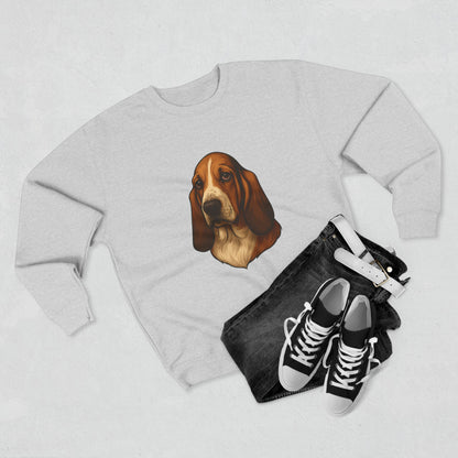 Basset Hound Head Unisex Crewneck Sweatshirt