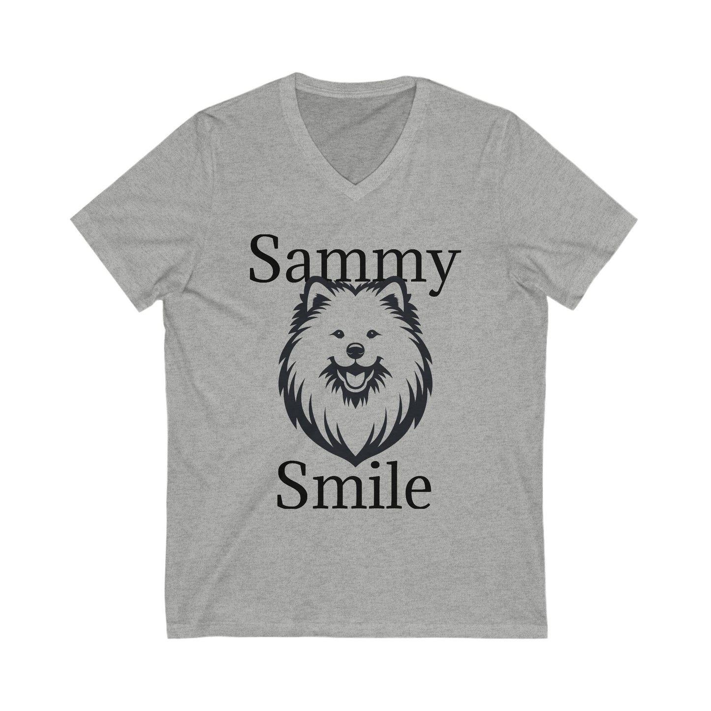 Sammy Smile Unisex Short Sleeve V-Neck Tee