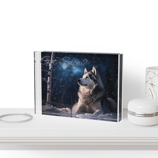 Got Snow? Acrylic Photo Block