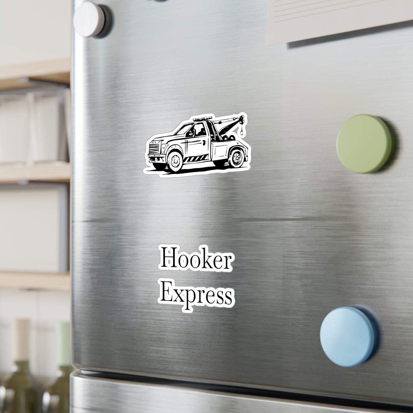 H**ker Express Wheel Lift Tow Truck Vinyl Decal