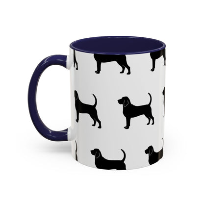 Bloodhound Silhouette 2-Tone Coffee Mug