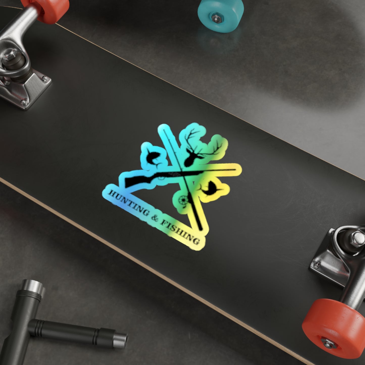 Hunting/Fishing Holographic Sticker