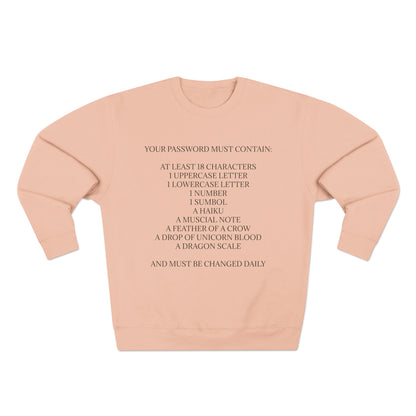 Password Unisex Crewneck Sweatshirt