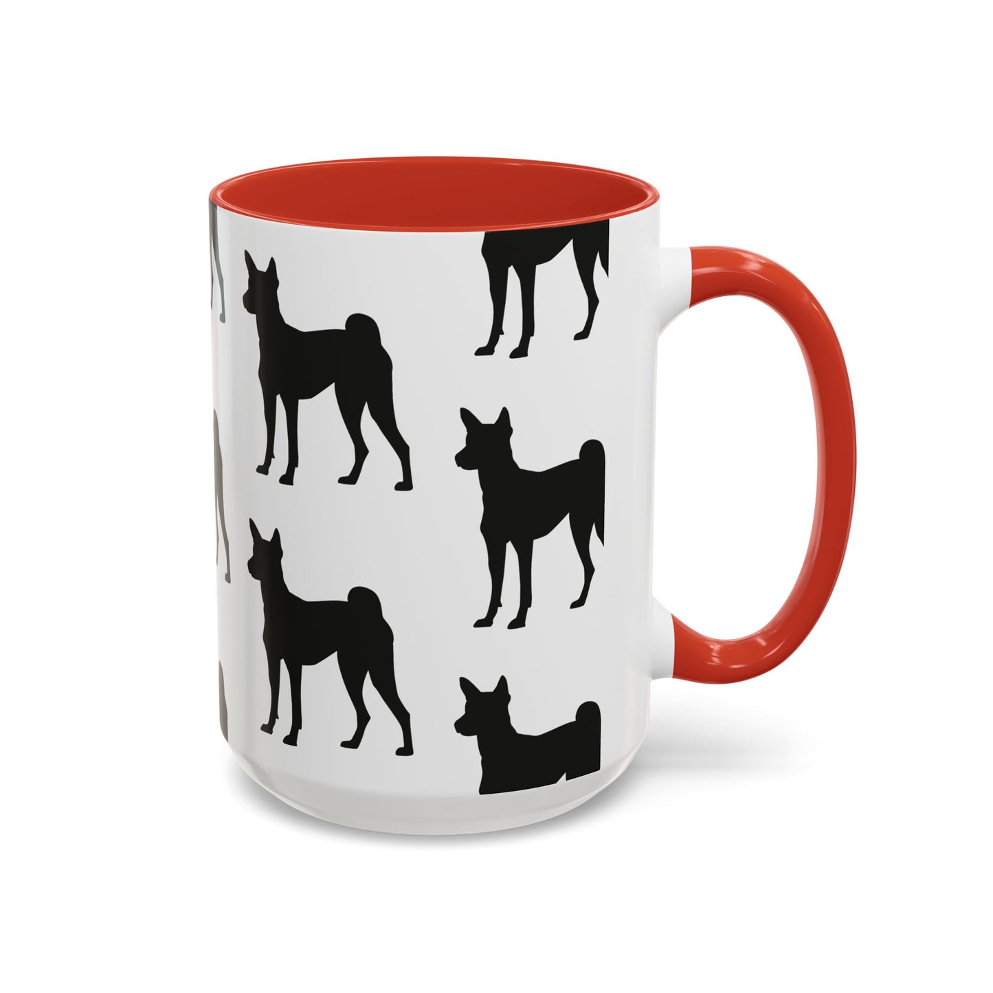 Basenji Silhouette 2-Tone Coffee Mug