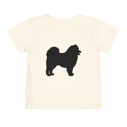 Samoyed Silhouette Toddler Unisex Short Sleeve Crewneck Tee