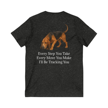 Tracking You Unisex Short Sleeve V-Neck Tee