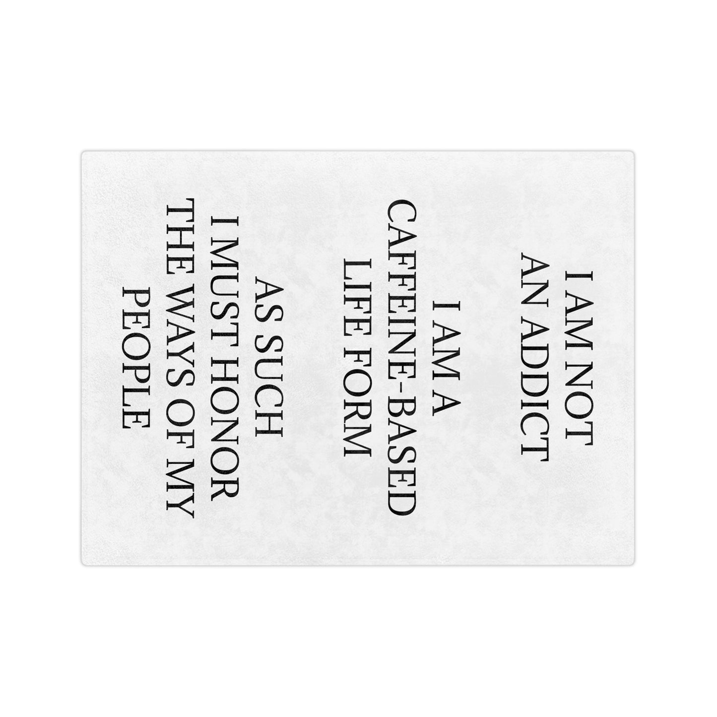 Not An Addict Velveteen Microfiber Blanket