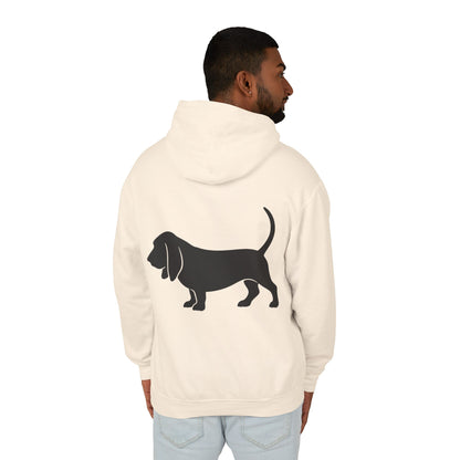 Basset Hound Silhouette Unisex Lightweight Hoodie