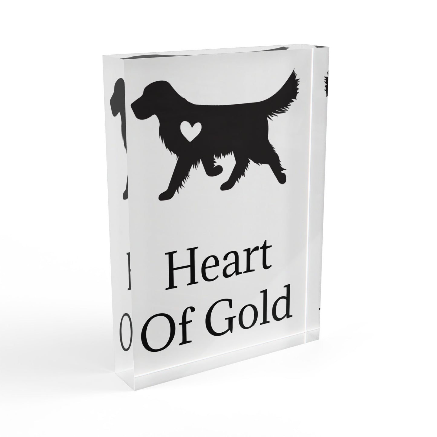 Heart Of Gold Acrylic Photo Block