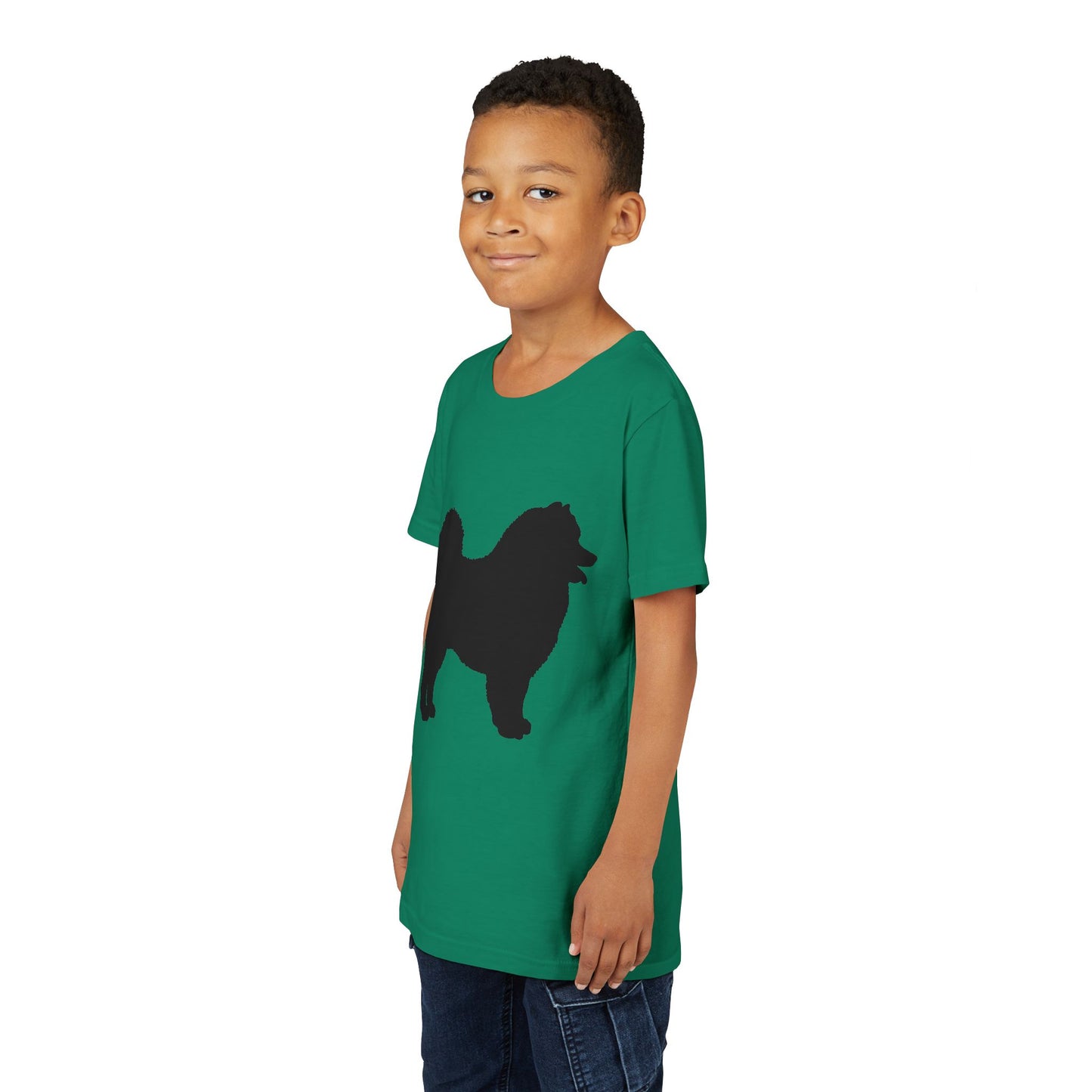 Samoyed Silhouette Youth Unisex Short Sleeve Crewneck Tee