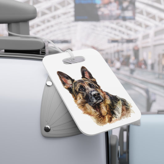 German Shepherd Head Luggage Tag