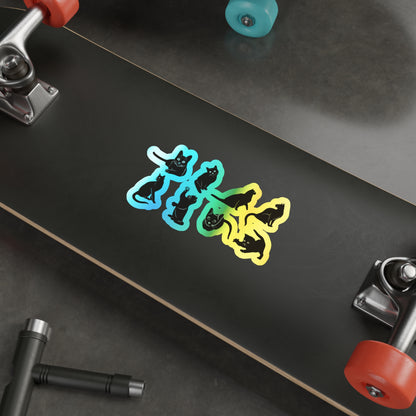 Cats Holographic Sticker