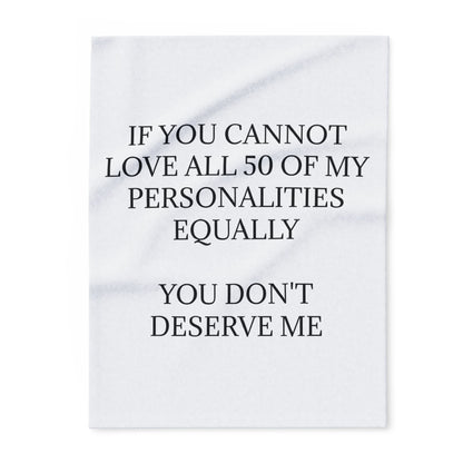 50 Personalities Arctic Fleece Blanket