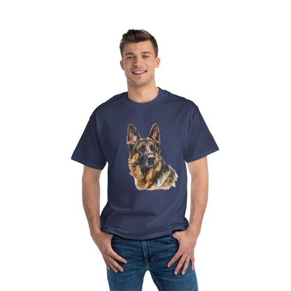 German Shepherd Head Men's Short-Sleeve Crewneck Tee
