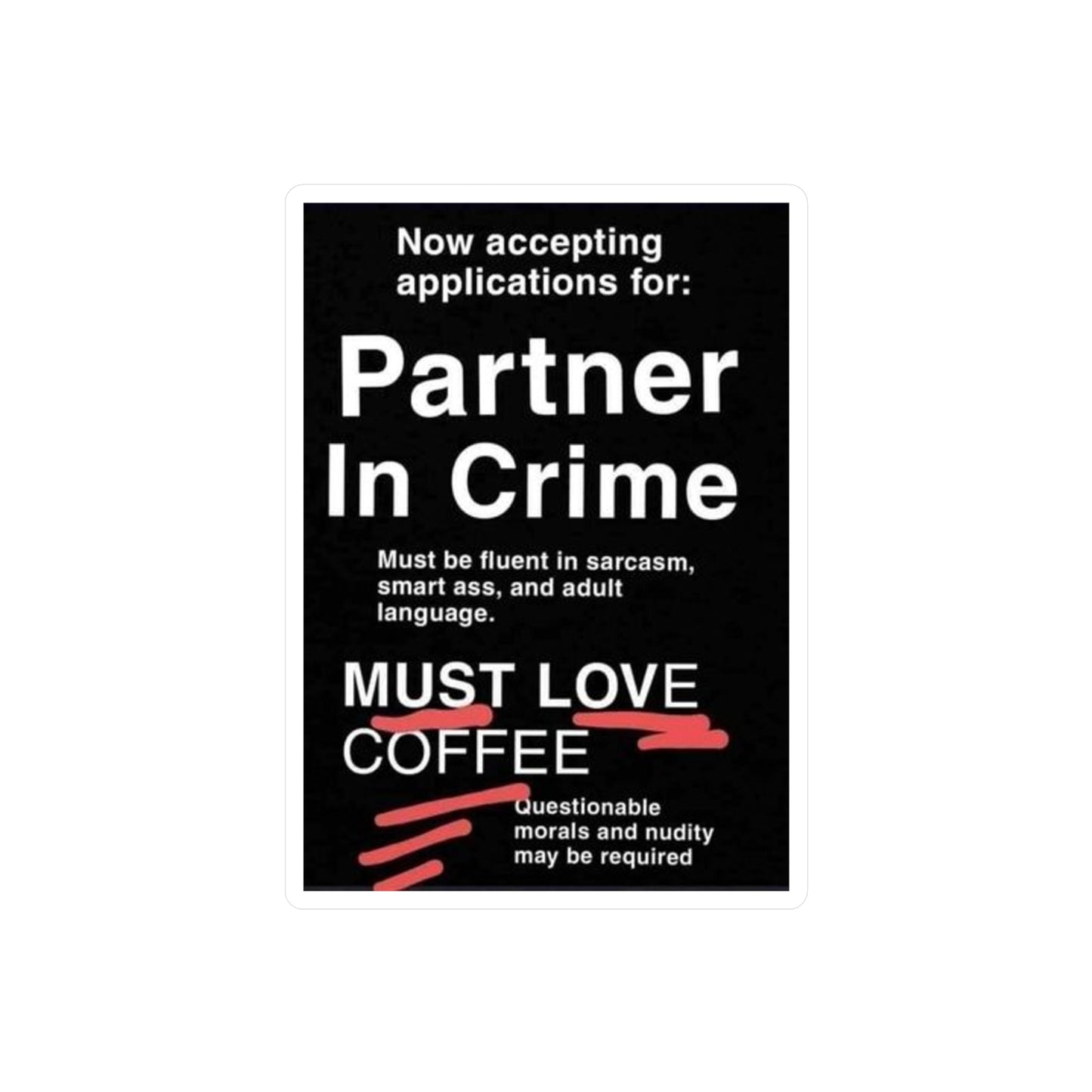Partner In Crime Vinyl Decal
