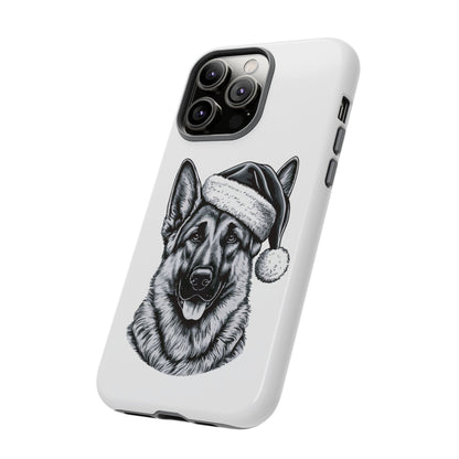 Santa Paws German Shepherd iPhone Case