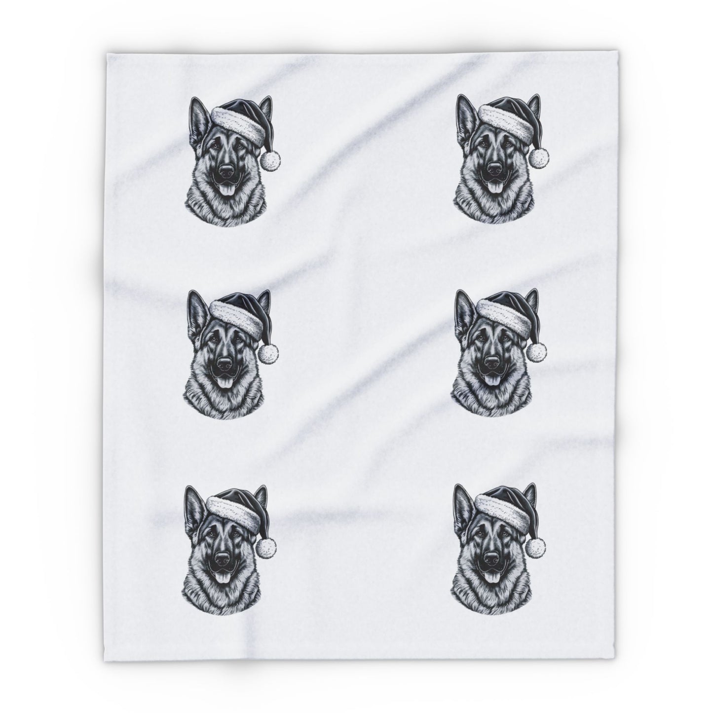 Santa Paws German Shepherd Arctic Fleece Blanket