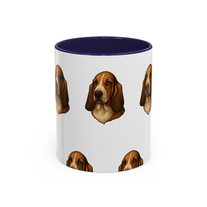 Basset Hound Head 2-Tone Coffee Mug