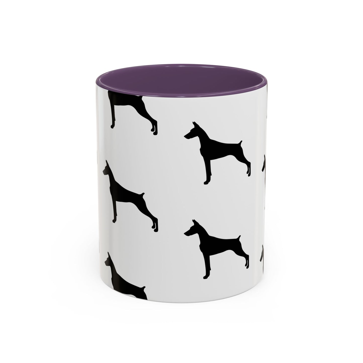 Doberman Silhouette 2-Tone Coffee Mug