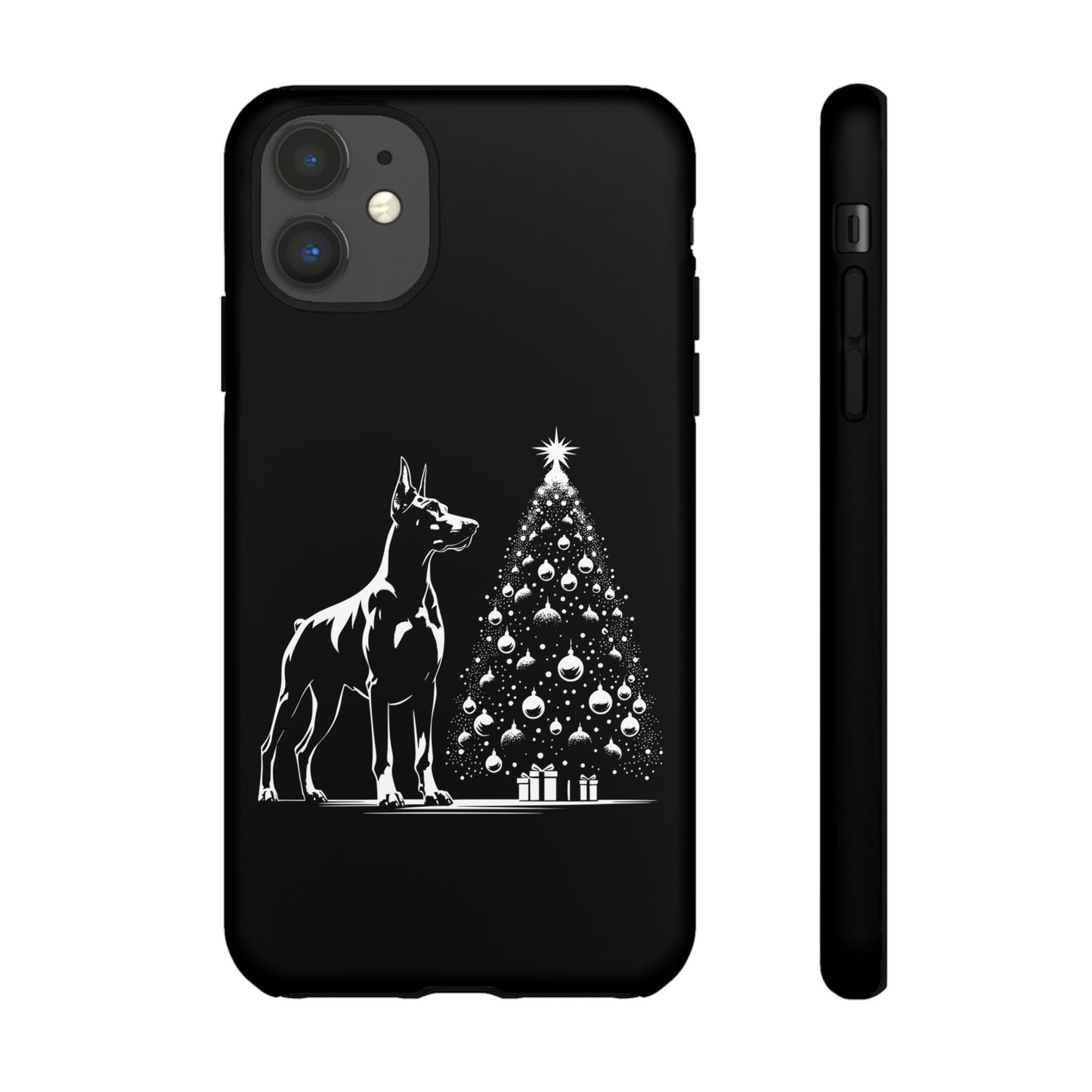 Doberman Christmas Tree iPhone Case