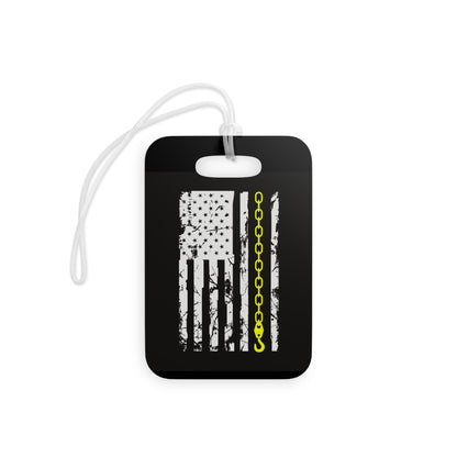 Thin Yellow Line Luggage Tag