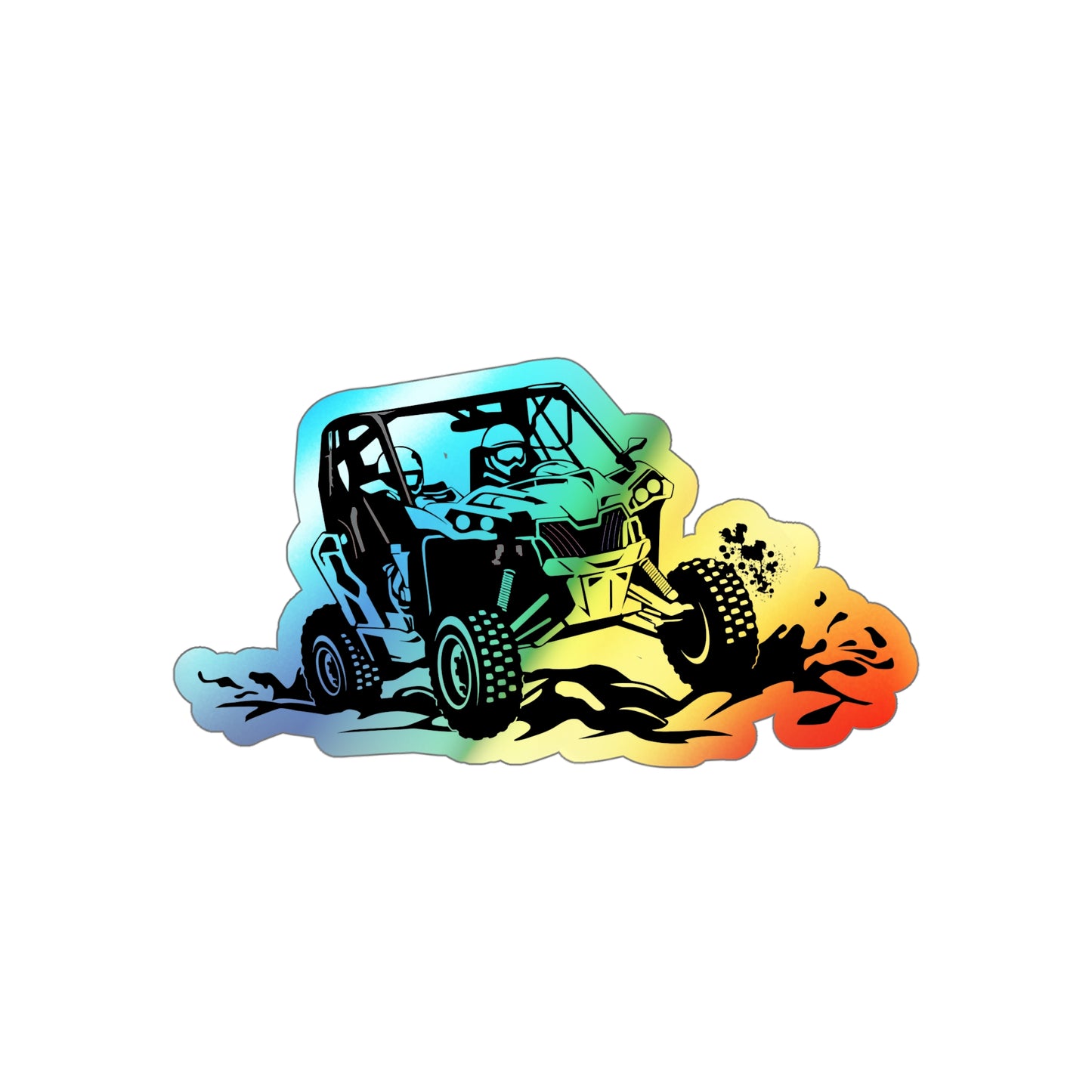 Slingin' Mud Side By Side Holographic Sticker