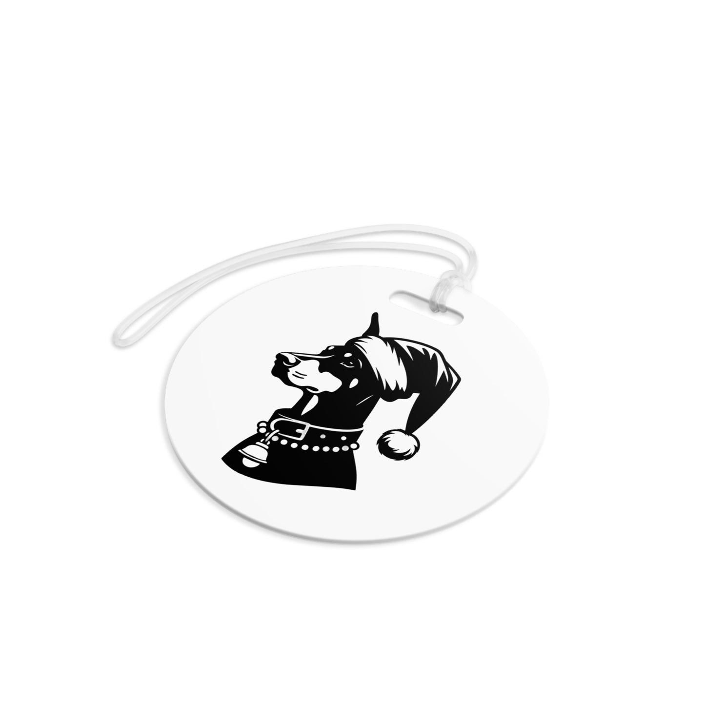 Santa Paws Doberman Luggage Tag