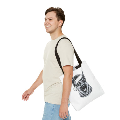 Santa Paws German Shepherd Tote Bag