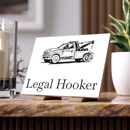 Legal H**ker  Wheel Lift Tow Truck Ceramic Photo Tile
