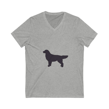 Golden Silhouette Unisex Short Sleeve V-Neck Tee