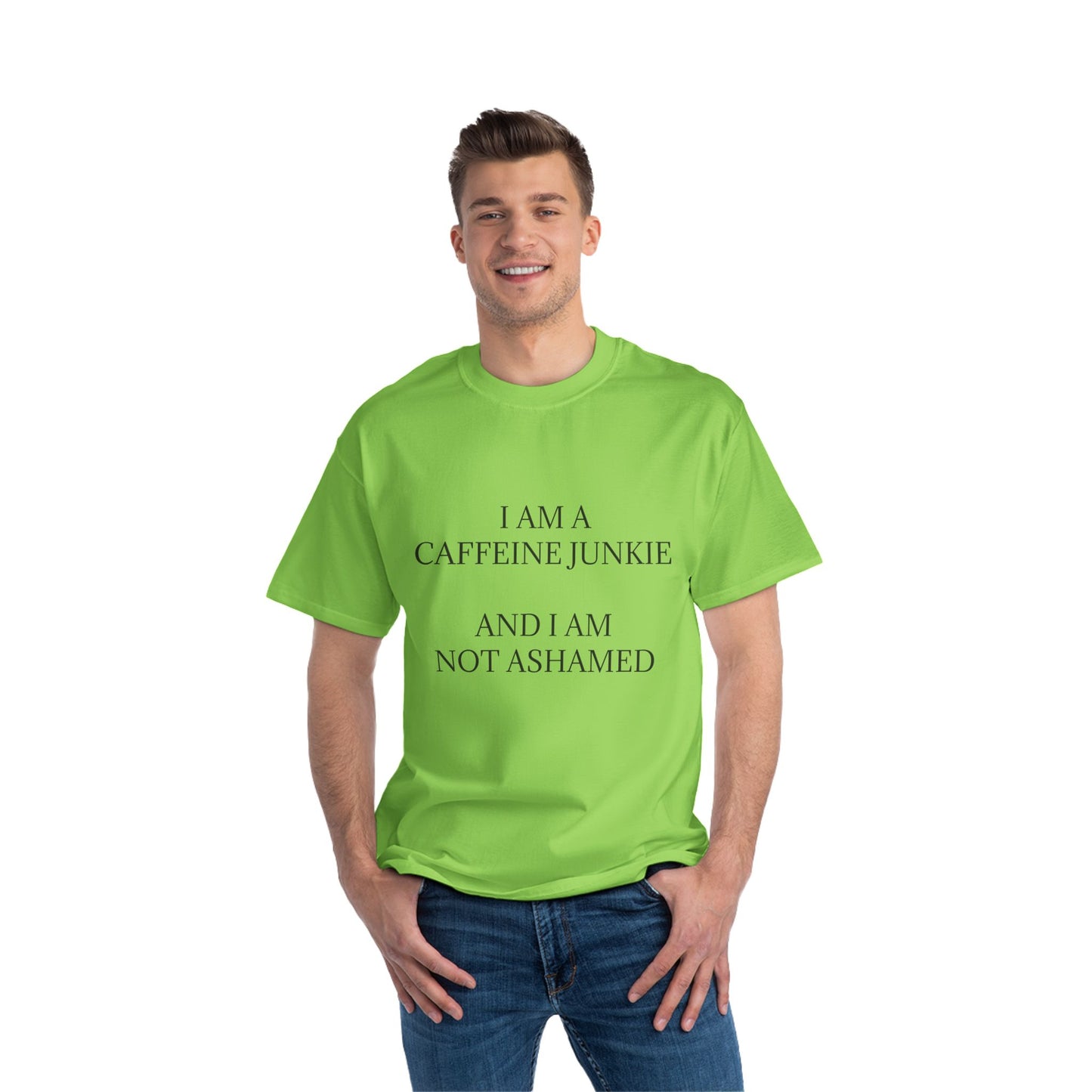 Caffeine Junkie Men's Short-Sleeve Crewneck Tee