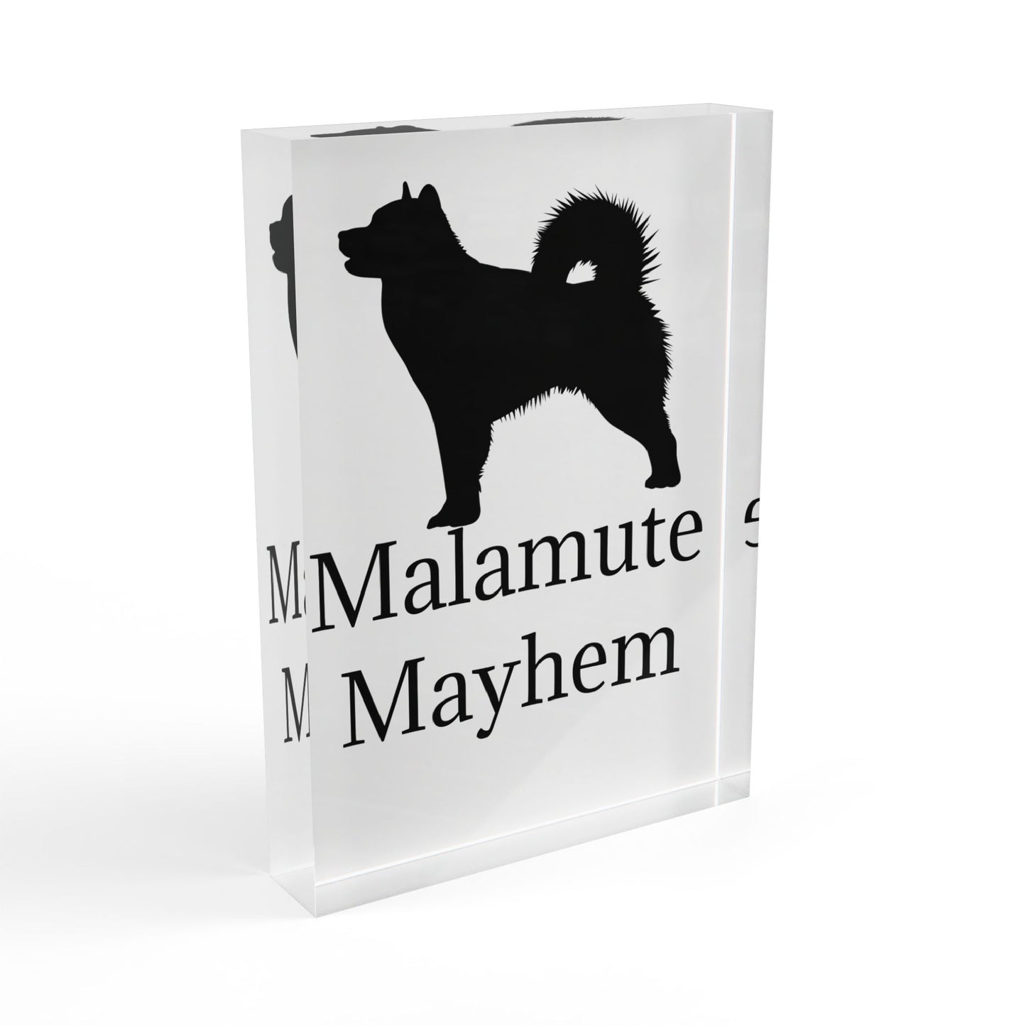 Malamute Mayhem Acrylic Photo Block