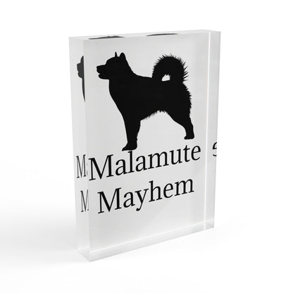 Malamute Mayhem Acrylic Photo Block