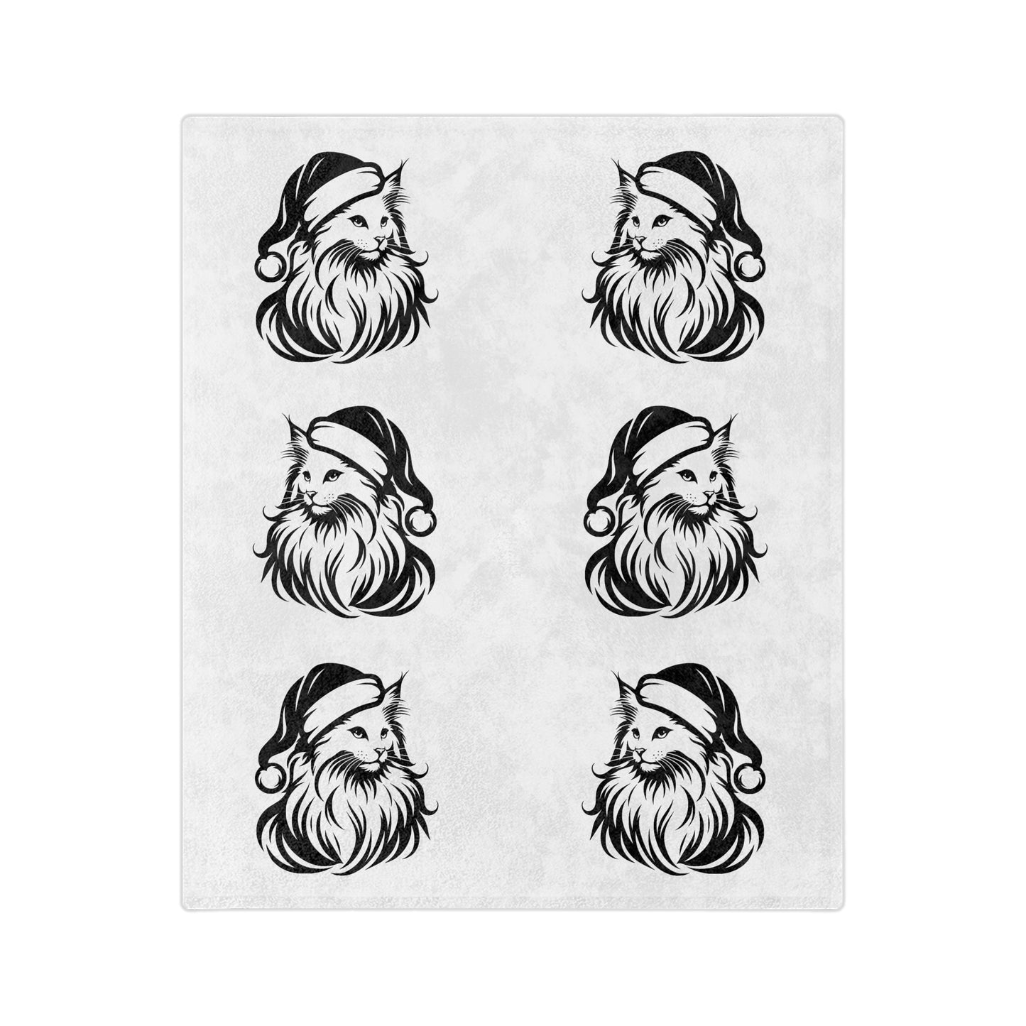 Santa Paws Cat Velveteen Microfiber Blanket