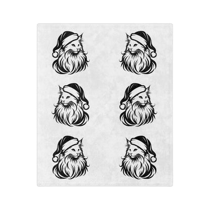 Santa Paws Cat Velveteen Microfiber Blanket