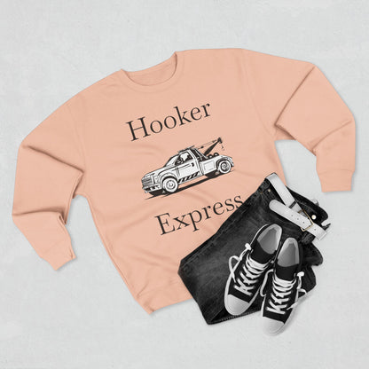 H**ker Express Wheel Lift Tow Truck Unisex Crewneck Sweatshirt