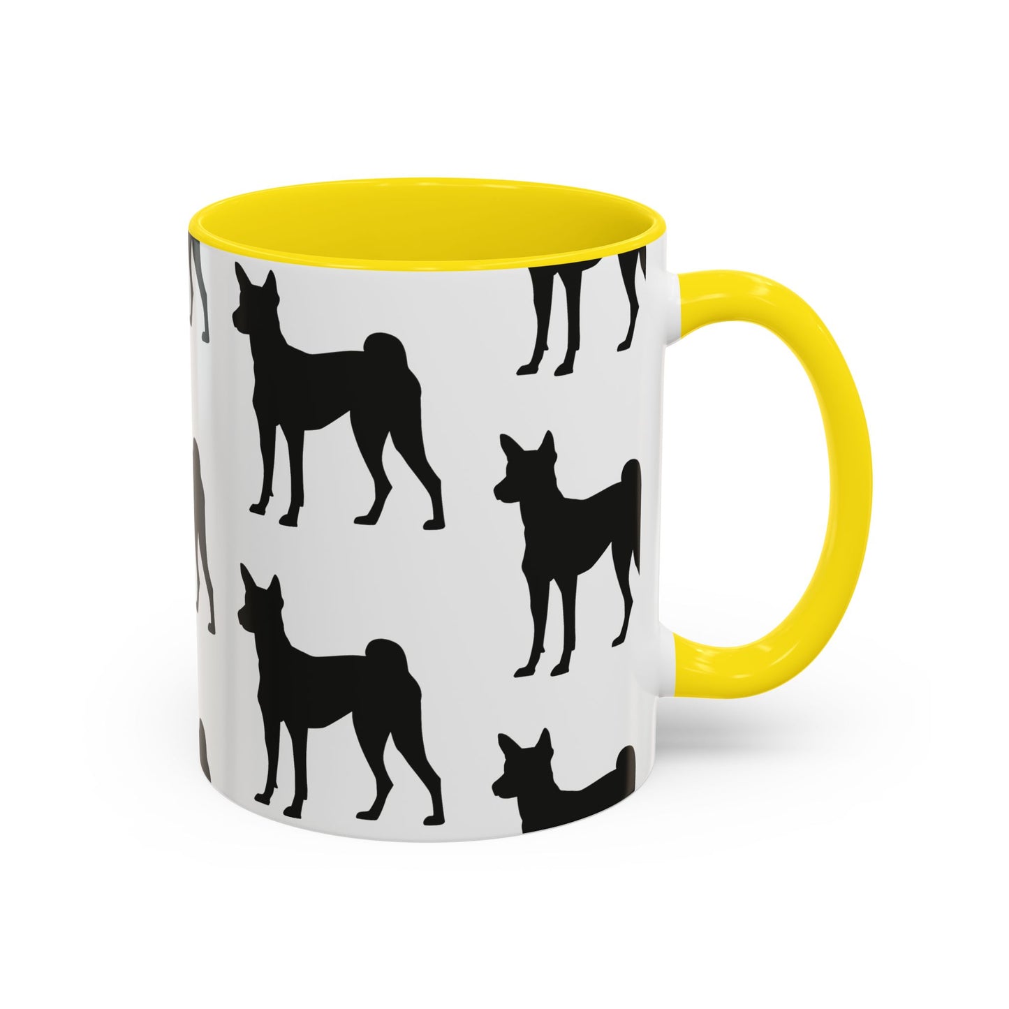 Basenji Silhouette 2-Tone Coffee Mug