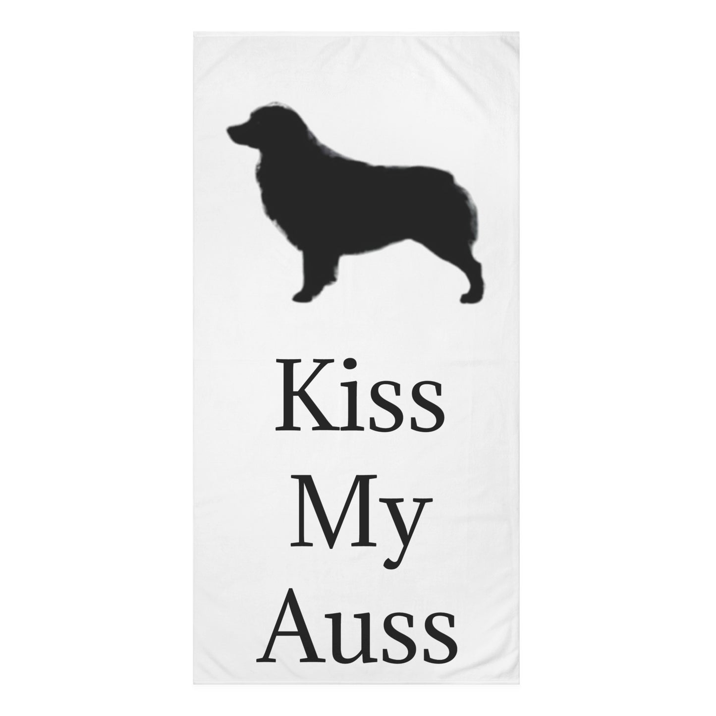 Kiss My Auss Mink-Cotton  Beach Towel