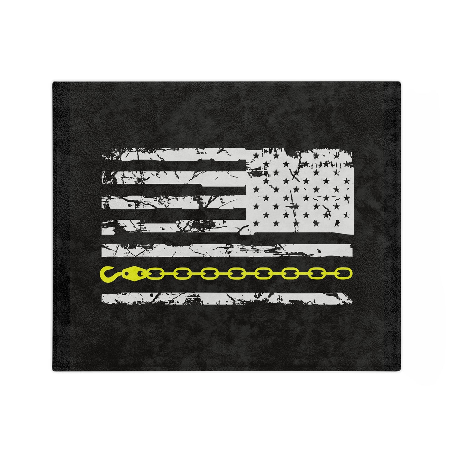 Thin Yellow Line Velveteen Microfiber Blanket