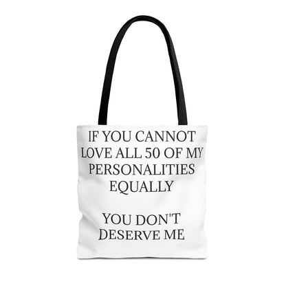50 Personalities Tote Bag