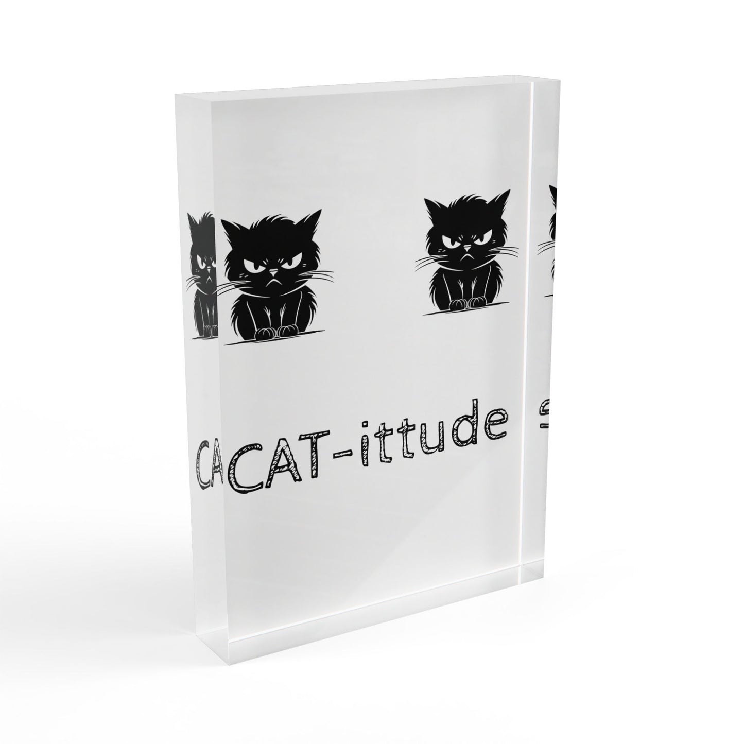 CAT-ittude Acrylic Photo Block