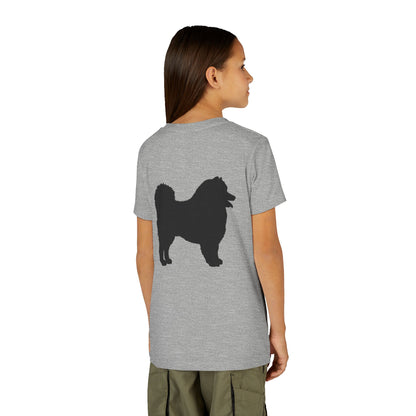 Samoyed Silhouette Youth Unisex Short Sleeve Crewneck Tee