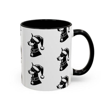 Santa Paws Doberman 2-Tone Coffee Mug