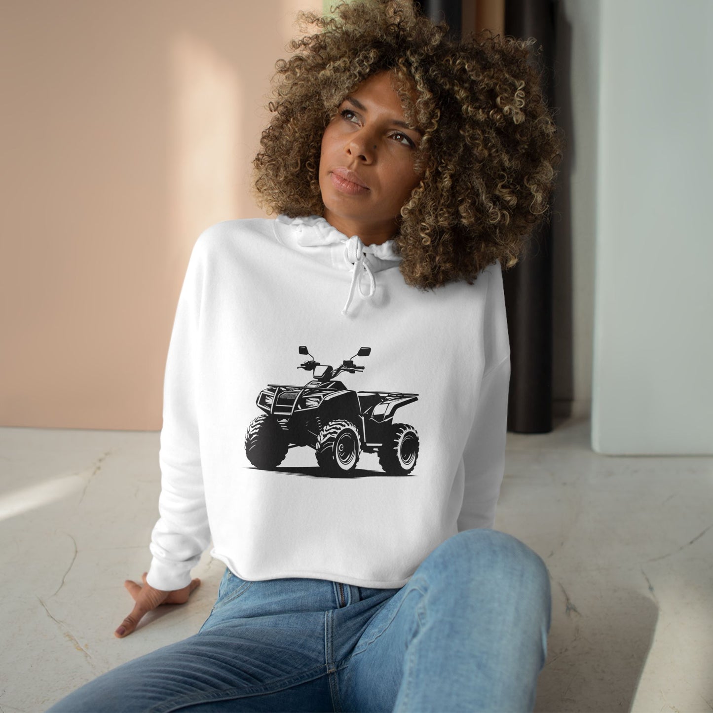 Off The Beaten Path Quad Women's Crop Hoodie