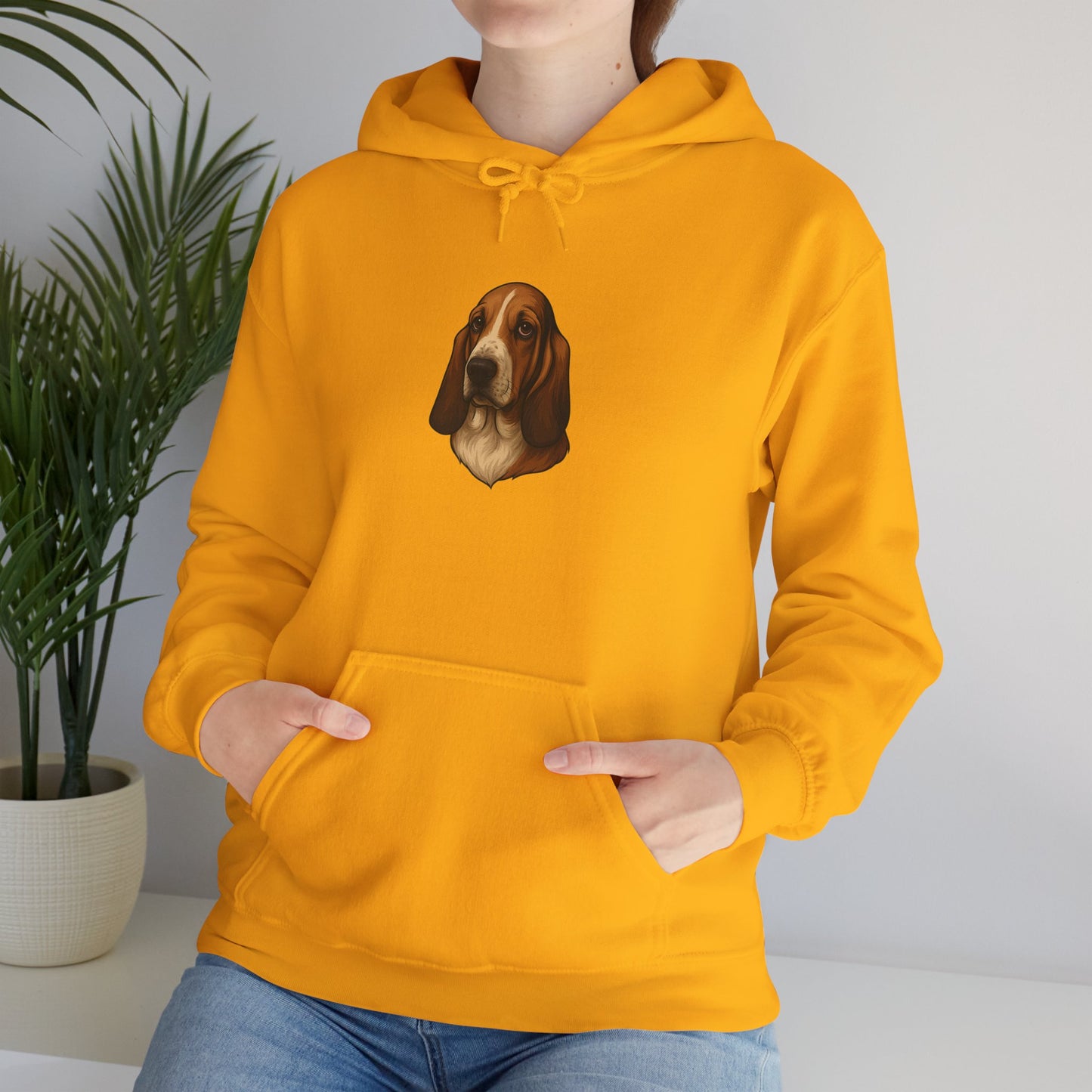 Basset Hound Head Unisex Hoodie